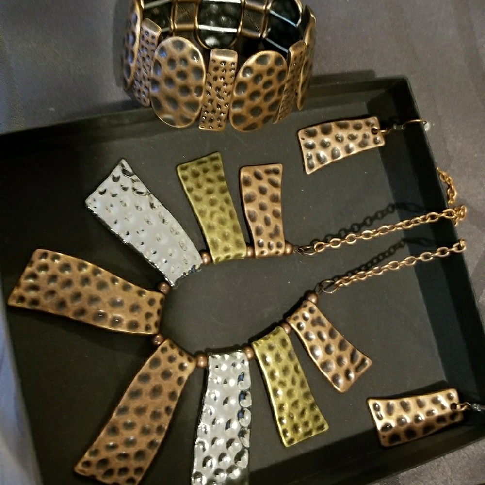 Copper jewelry set